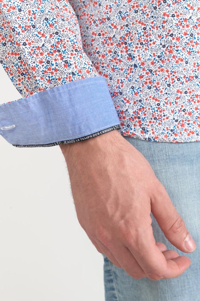 Hemd Rodel mit Blumenmuster in Rot und Blau