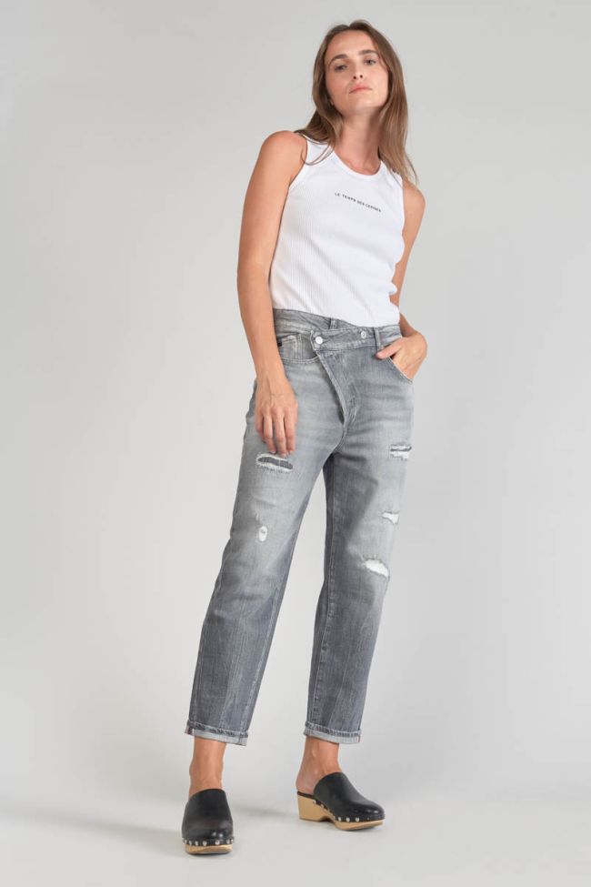 Jeans boyfit Cosy 7/8 destroy grau Nr.3