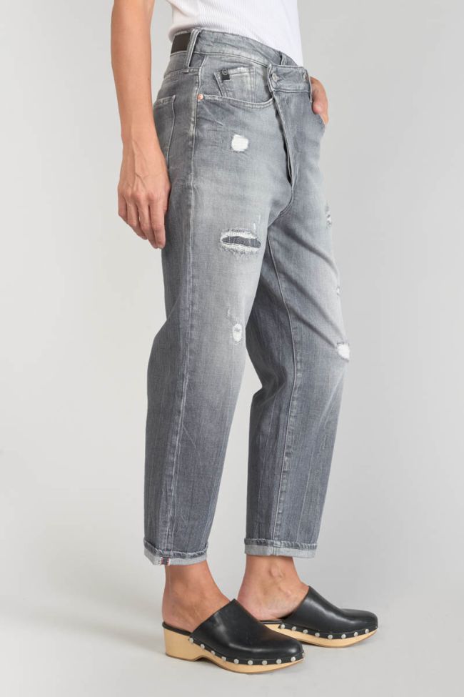 Jeans boyfit Cosy 7/8 destroy grau Nr.3