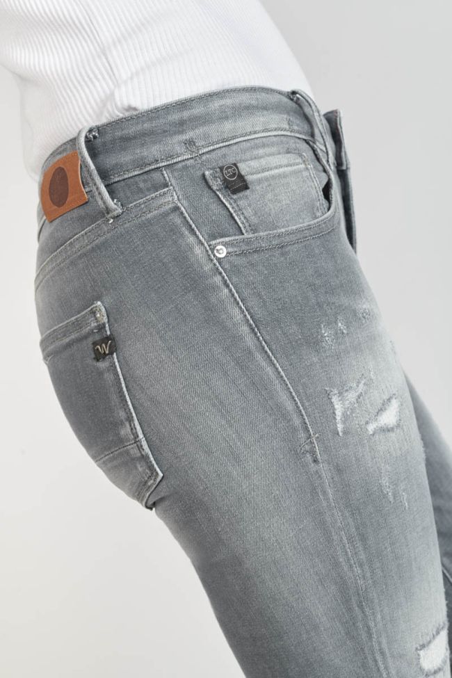 Jeans power skinny Goudes 7/8 destroy grau Nr.3