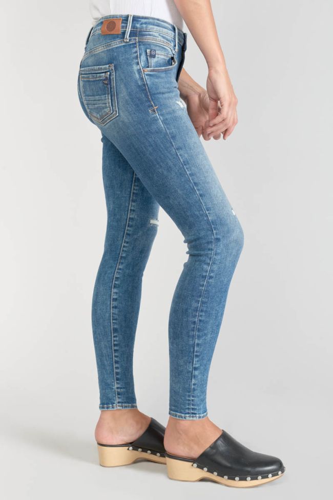 Jeans power skinny Pounche 7/8 destroy blau Nr.3