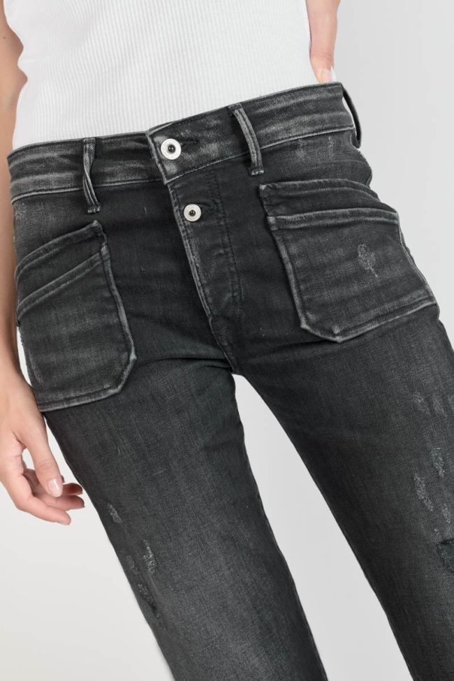 Jeans Pricilia high waist 7/8 destroy schwarz Nr.1