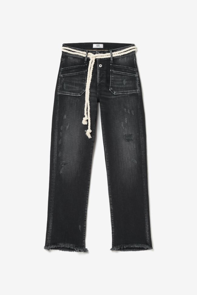 Jeans Pricilia high waist 7/8 destroy schwarz Nr.1