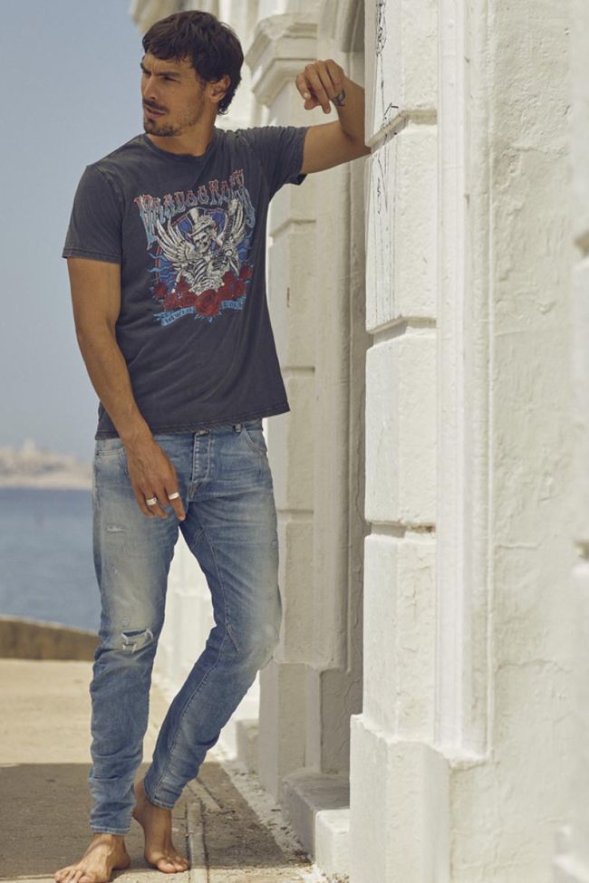 Jeans 900/03 tapered twisted Alost destroy blau Nr.4