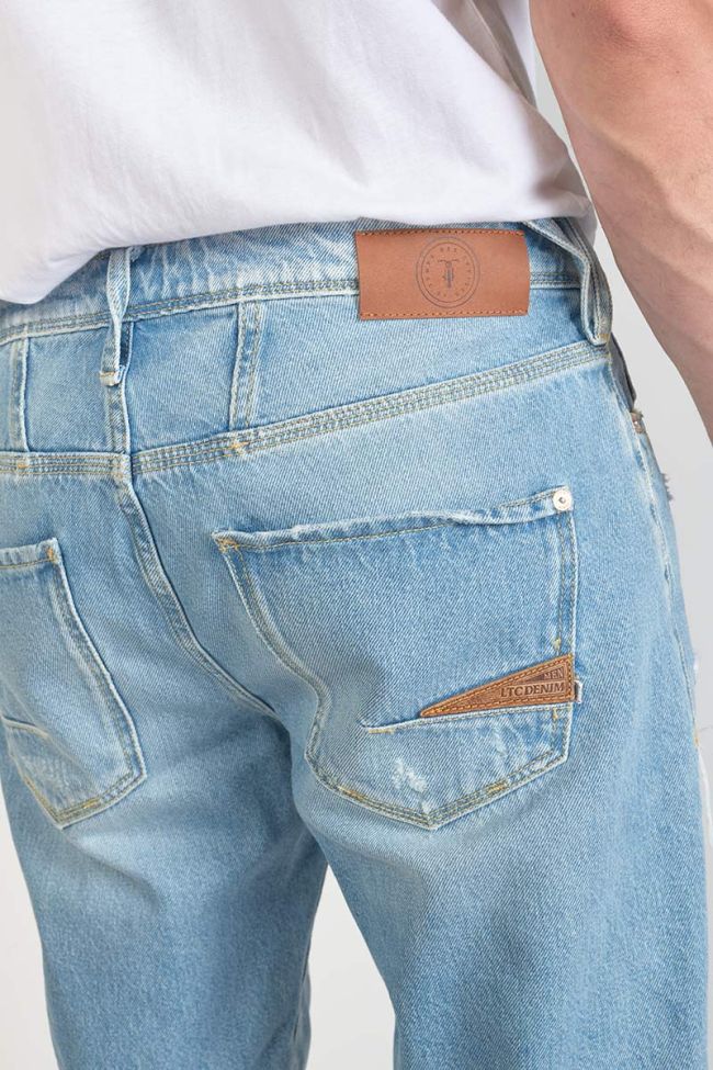 Bermuda-Shorts Laredo aus hellblauem Jeansstoff destroyed verwaschen