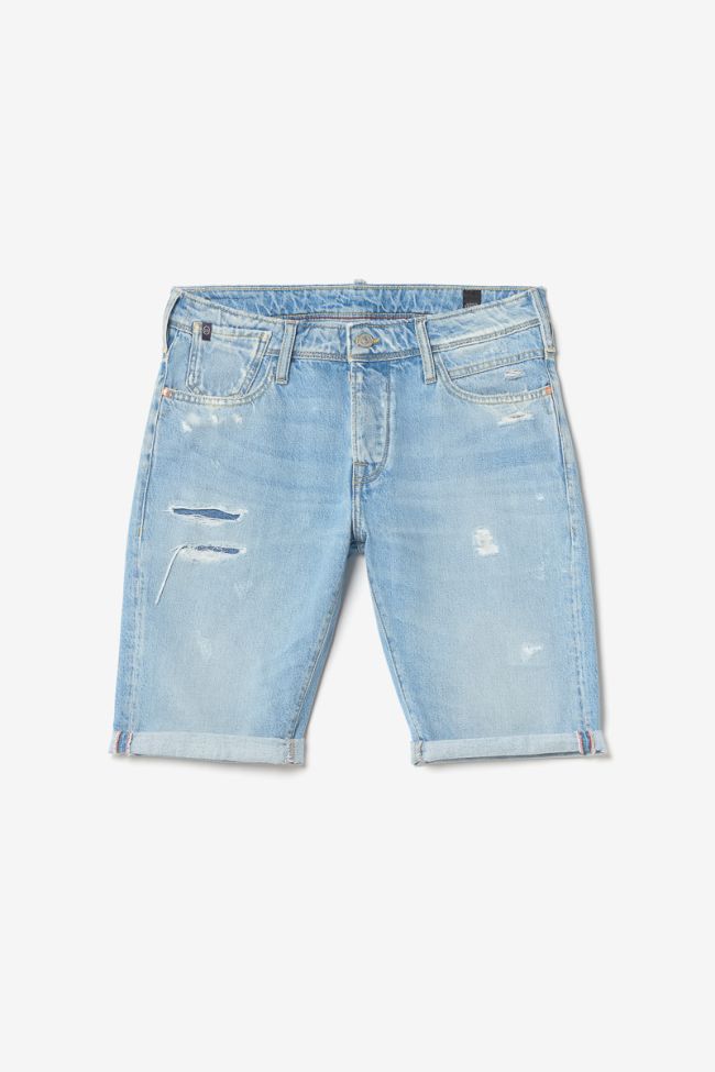 Bermuda-Shorts Laredo aus hellblauem Jeansstoff destroyed verwaschen