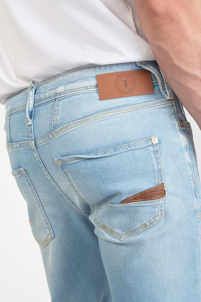 Bermudas Shorts Laredo aus hellblauem verwaschenem Jeansstoff