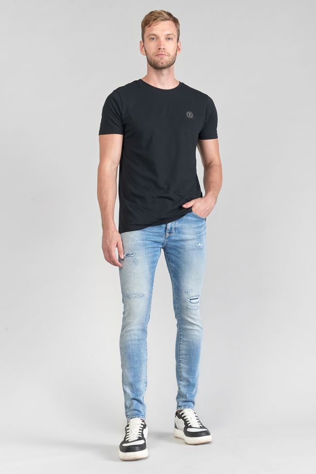 Jeans power skinny 7/8 destroy blau Nr.4