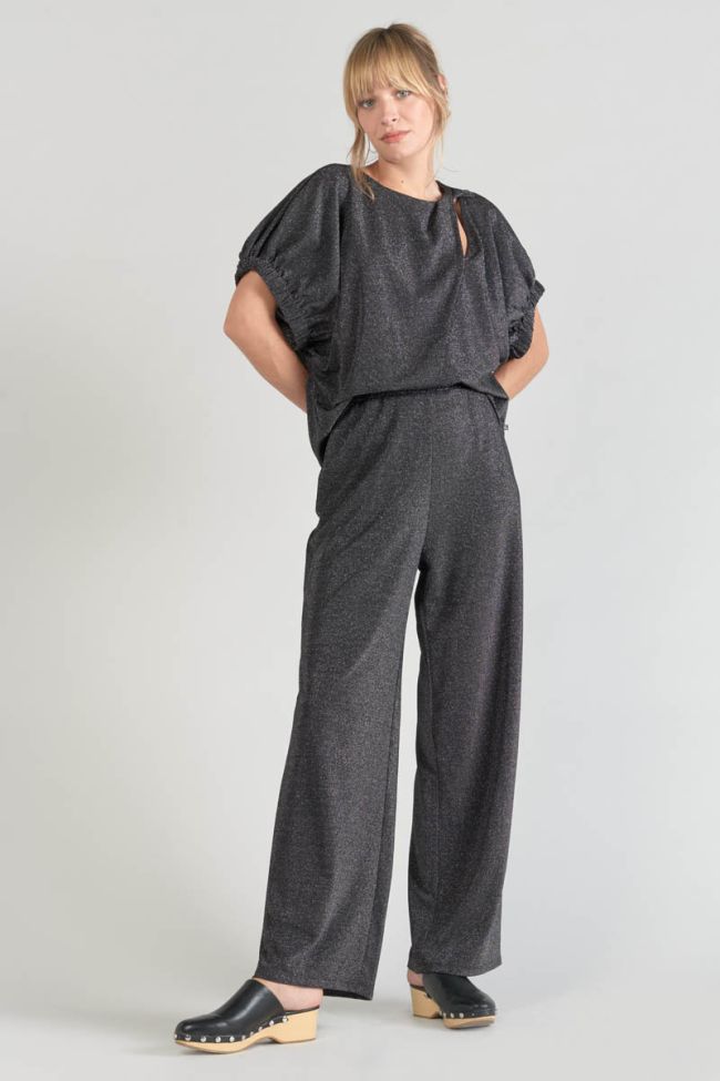 Hose Moretz in schwarz irisierend