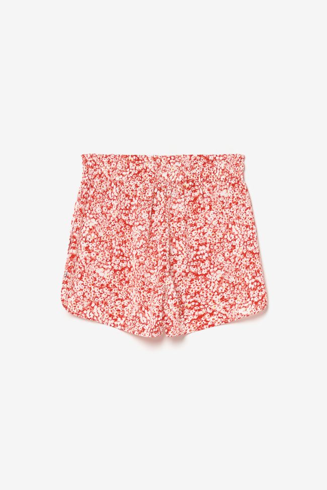 Shorts Roseigi mit rotem Blumenmuster