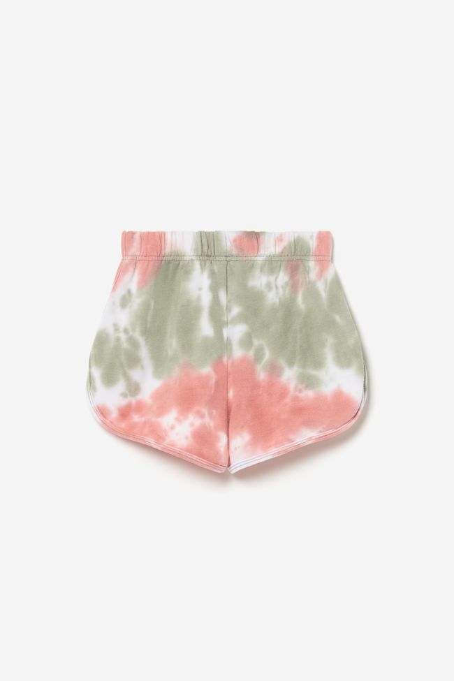 Shouagi Tie and Dye Shorts in Rosa und Khaki