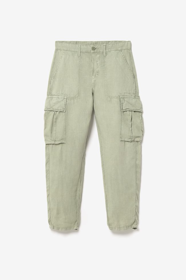 Cargohose Oddo aus Leinen in hellem Khaki