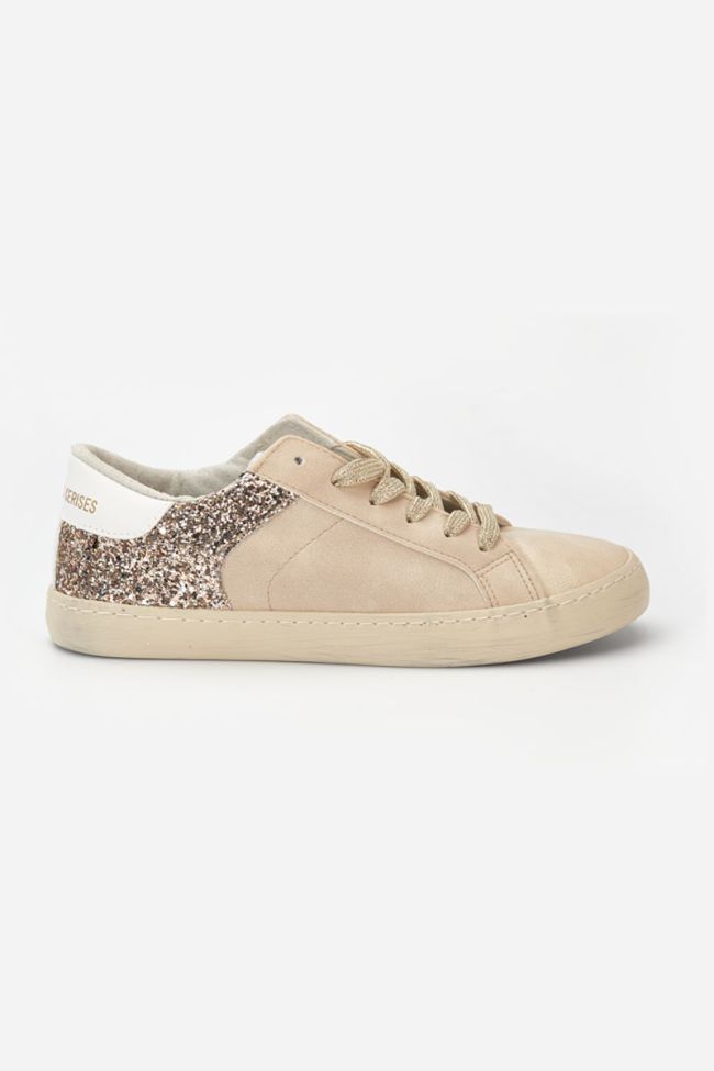 Bloom Sneakers Beige mit Pailletten