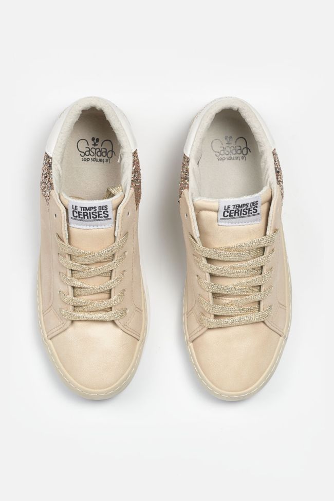 Bloom Sneakers Beige mit Pailletten