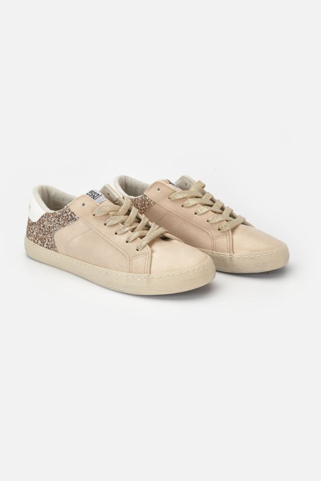 Bloom Sneakers Beige mit Pailletten