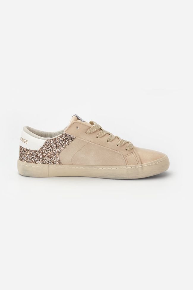 Bloom Sneakers Beige mit Pailletten