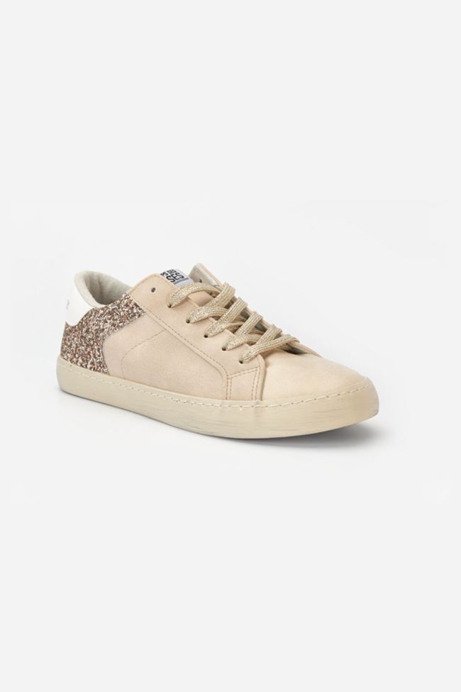 Bloom Sneakers Beige mit Pailletten
