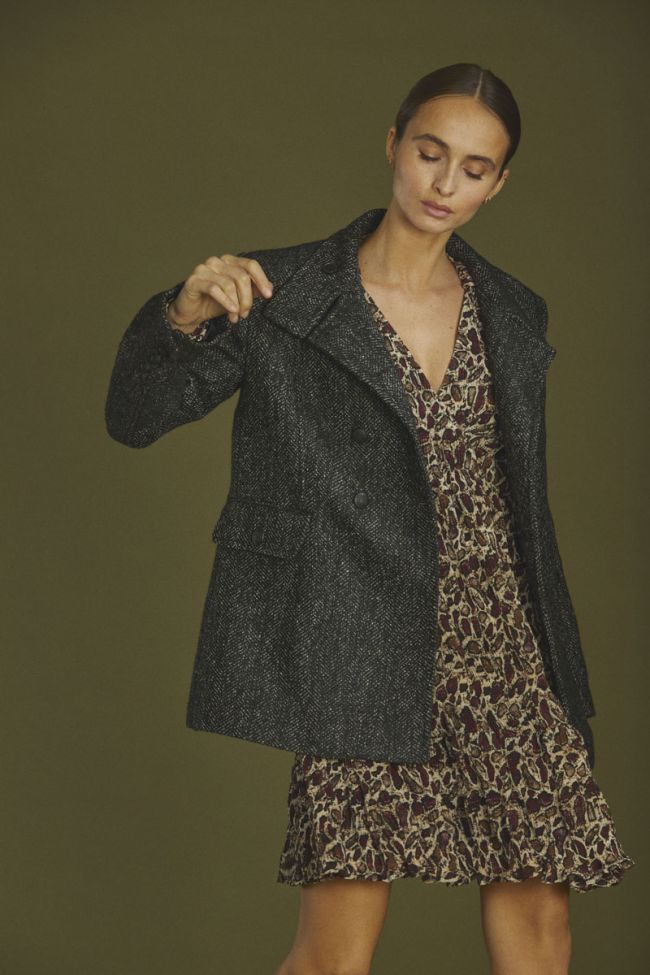 Mantel Capucin in schwarz