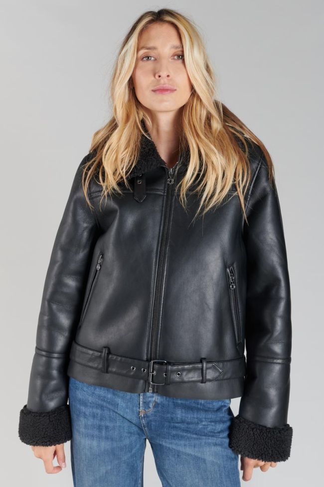 Jacke Manzana in schwarz