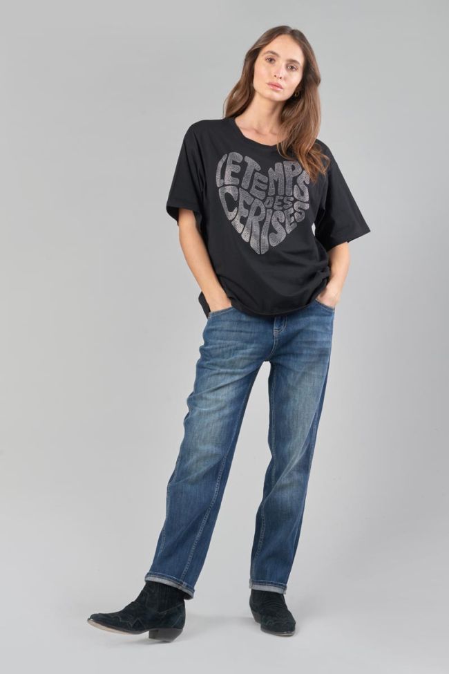 T-shirt Oraya in schwarz