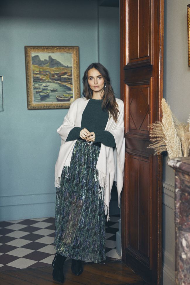 Poncho Pili in weiß