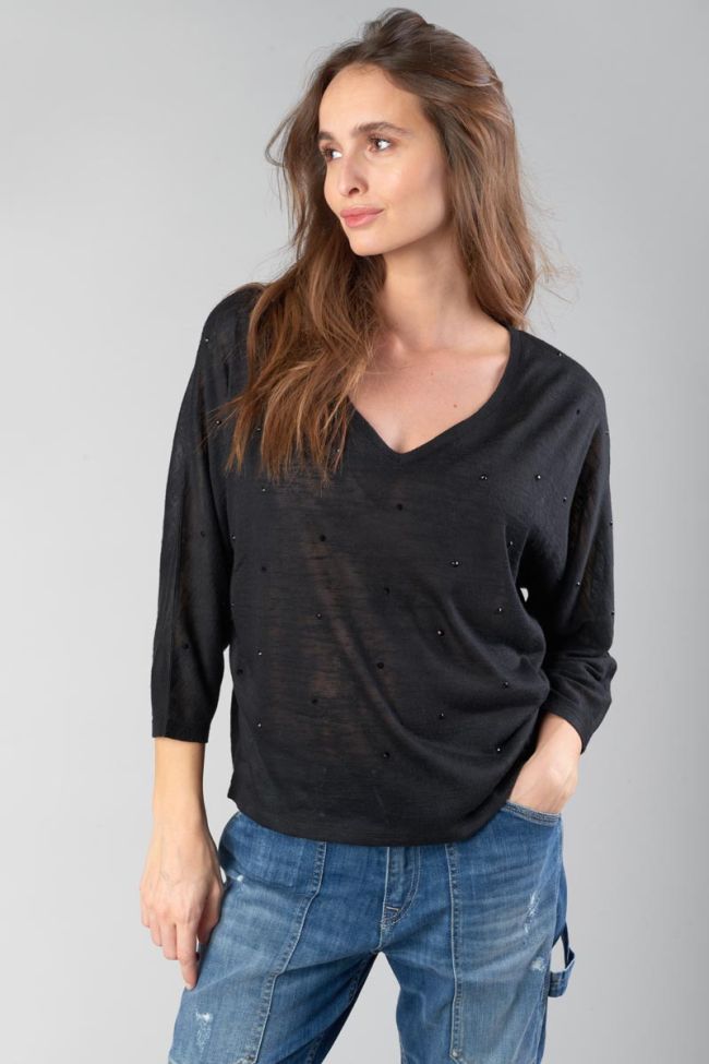 T-shirt Villou in schwarz