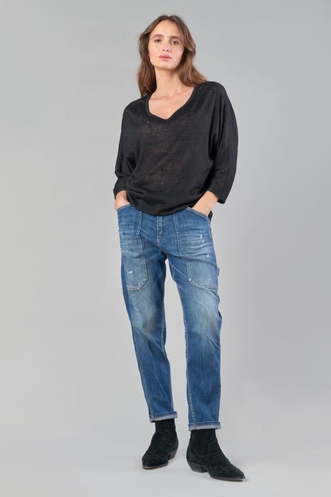 T-shirt Villou in schwarz