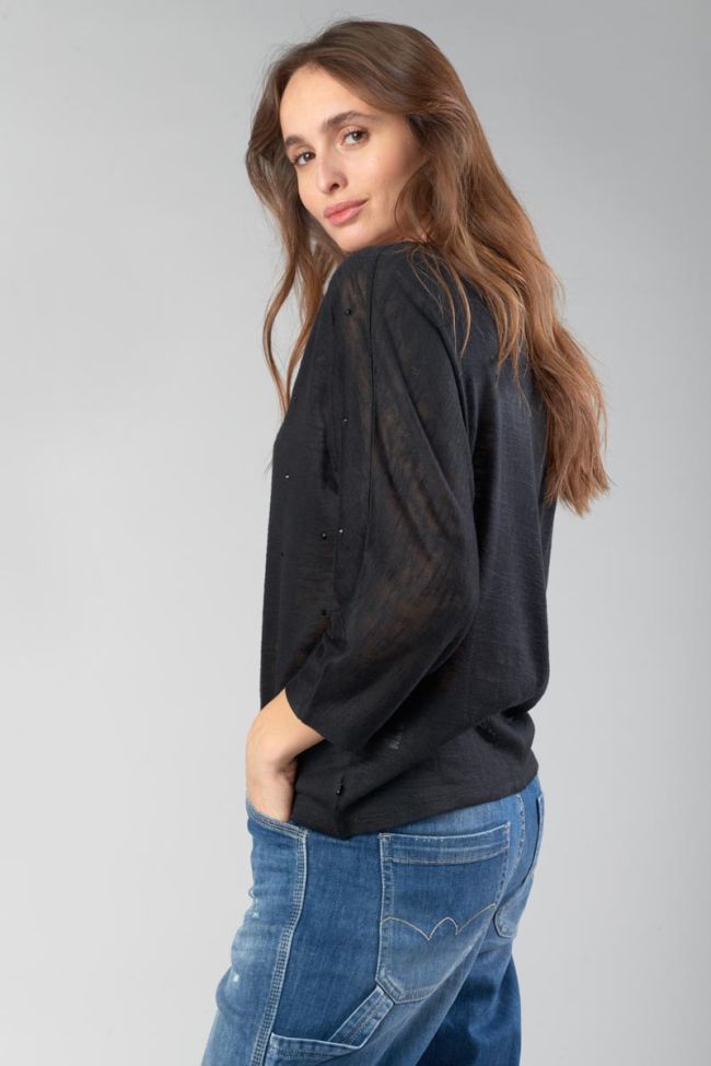 T-shirt Villou in schwarz