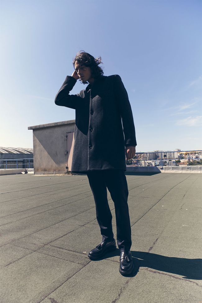 Mantel Dores in schwarz