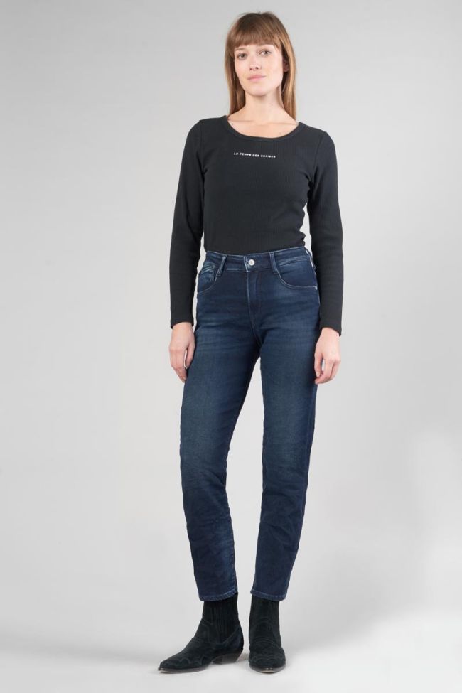 Jeans 400/17 mom Basic high waist 7/8 blau-schwarz Nr.2