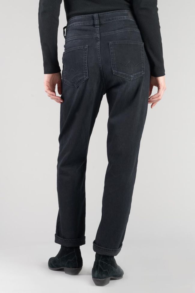 Jeans 400/60 girlfriend Basic high waist blau-schwarz Nr.1