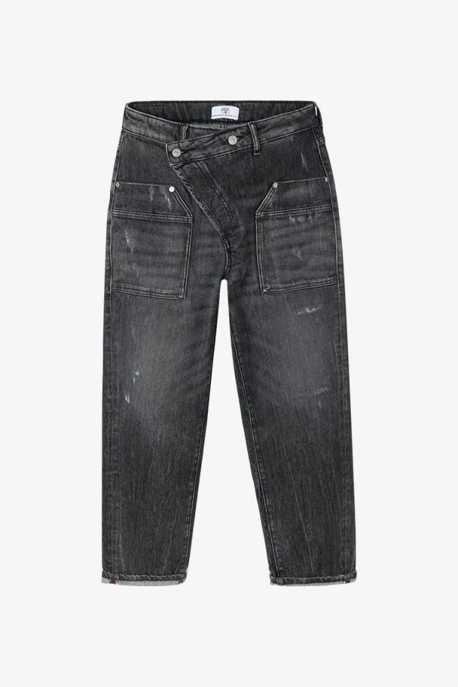 Jeans boyfit Cosy pocket 7/8 destroy schwarz Nr.1