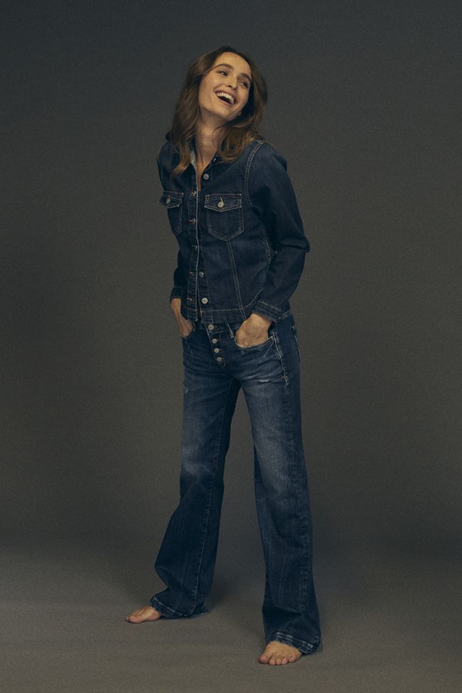 Jeans flare Foch destroy blau Nr.2