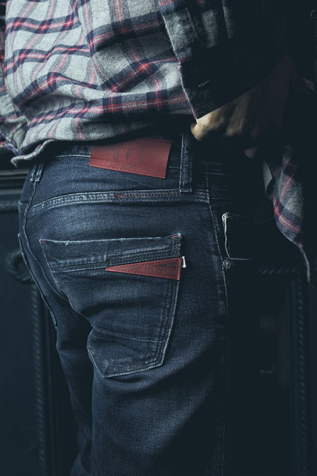 Jeans 700/11 slim Roll blau-schwarz Nr.2