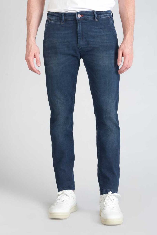 Dejean Chino-Hose aus blauem Jeansstoff