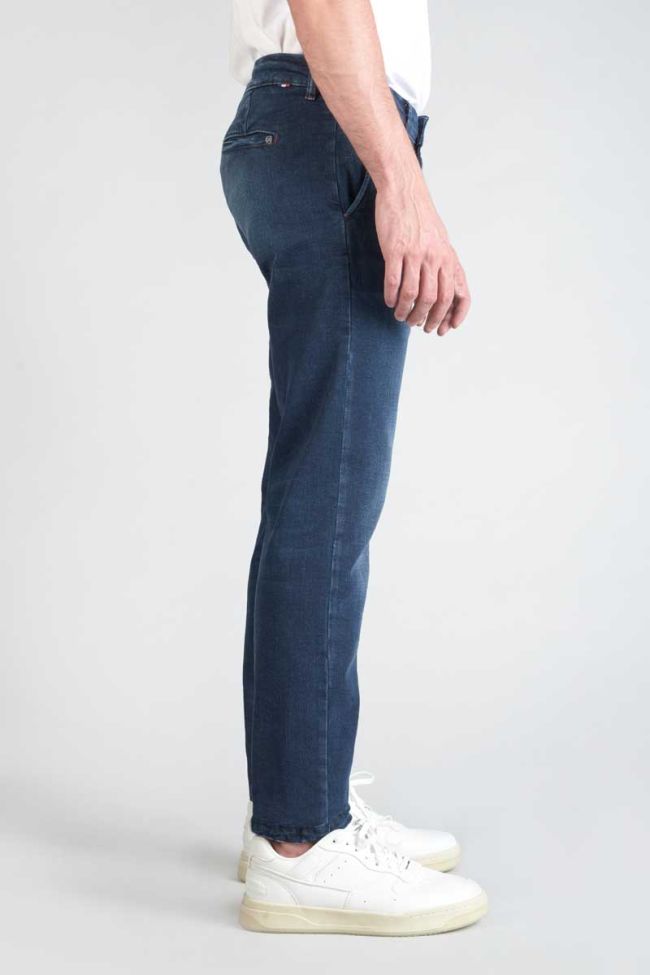 Dejean Chino-Hose aus blauem Jeansstoff