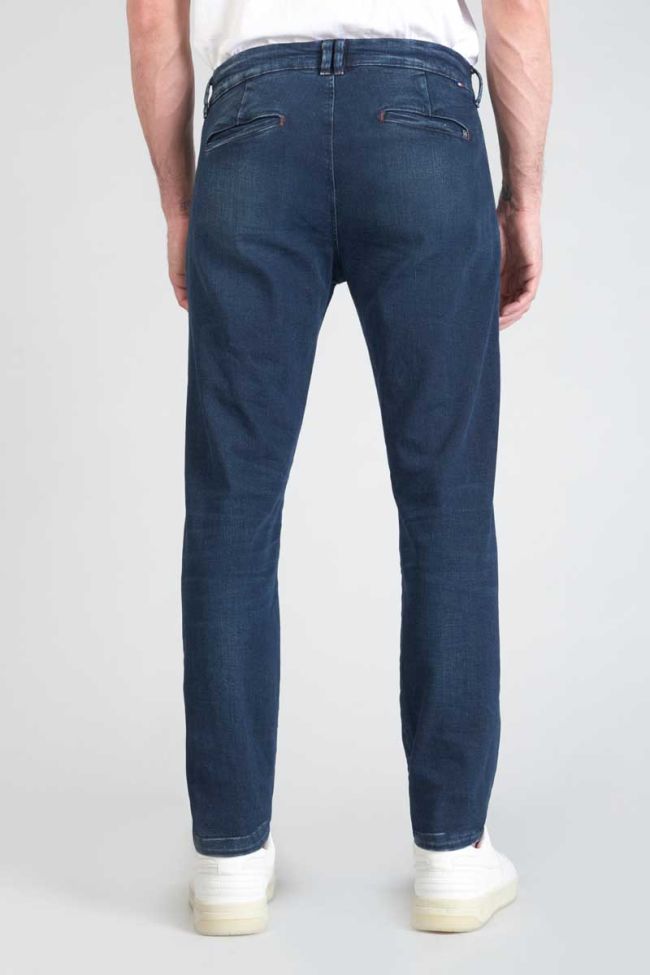 Dejean Chino-Hose aus blauem Jeansstoff