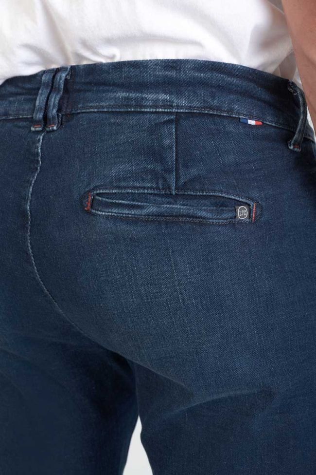 Dejean Chino-Hose aus blauem Jeansstoff