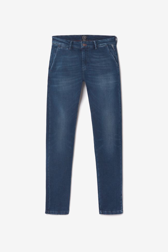 Dejean Chino-Hose aus blauem Jeansstoff