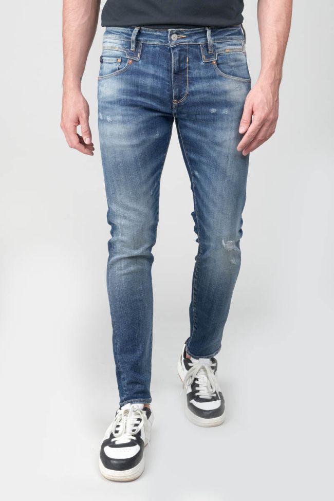 Jeans power skinny Picpus 7/8 destroy blau Nr.2