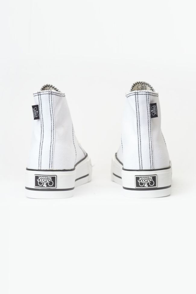 Hoher Sneaker Dream weiß mit Stickerei