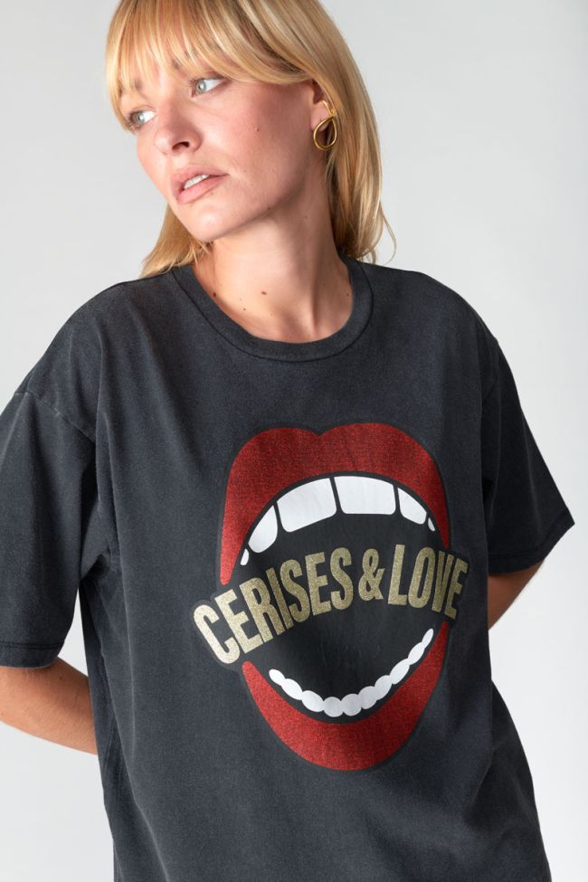 T-shirt Joel in schwarz