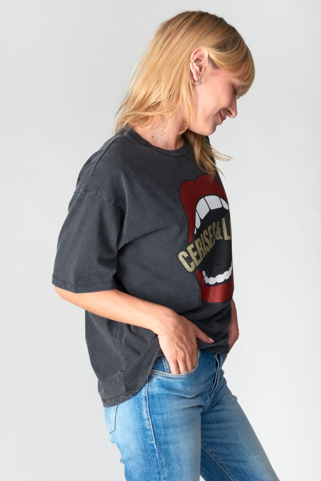 T-shirt Joel in schwarz