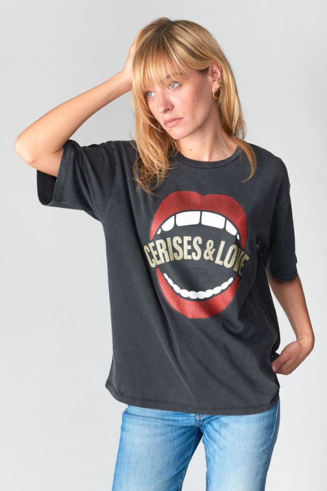 T-shirt Joel in schwarz