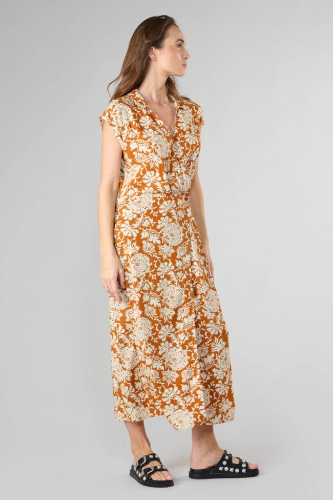 Langes kleid Joubarb in weiß