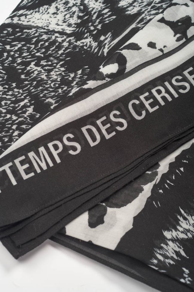 Tuch Pivoine in schwarz