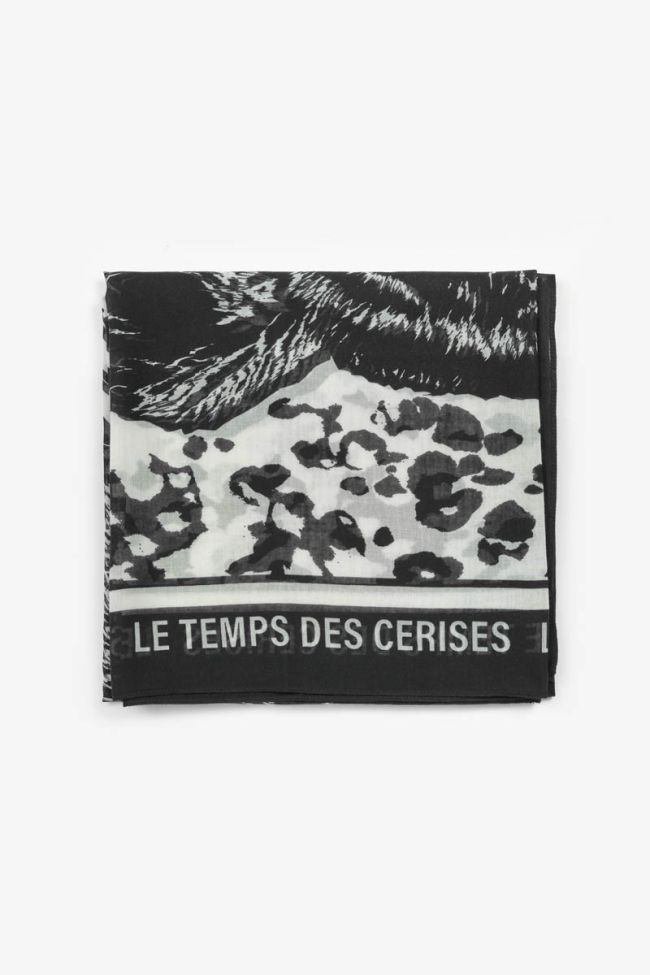 Tuch Pivoine in schwarz