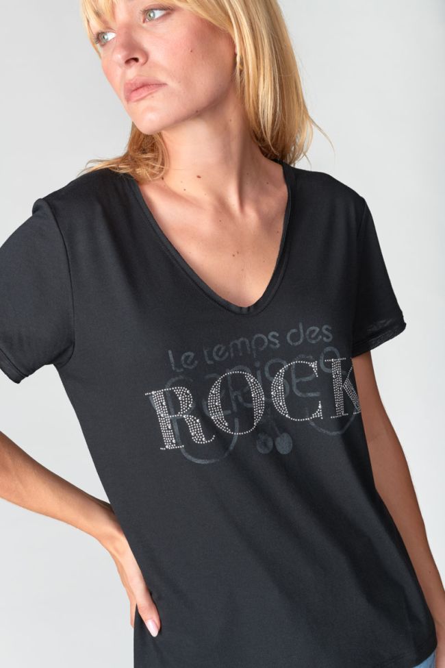 T-shirt Quinn in schwarz