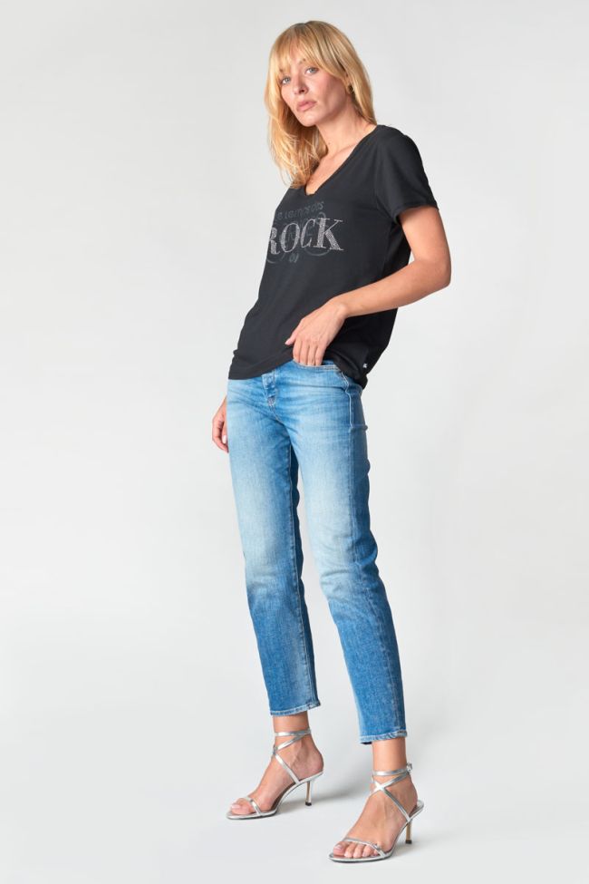 T-shirt Quinn in schwarz