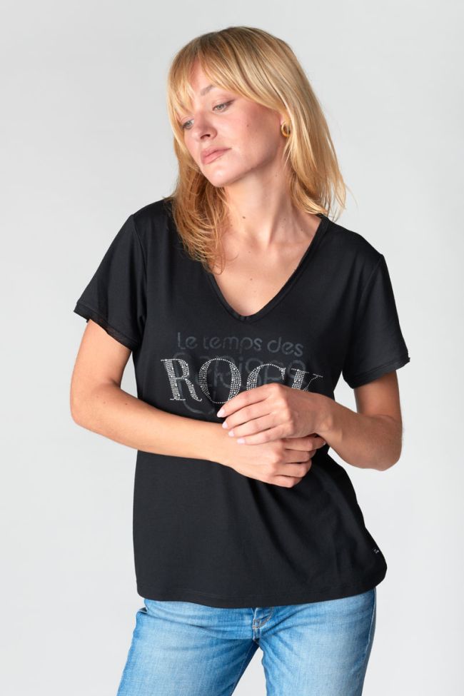 T-shirt Quinn in schwarz